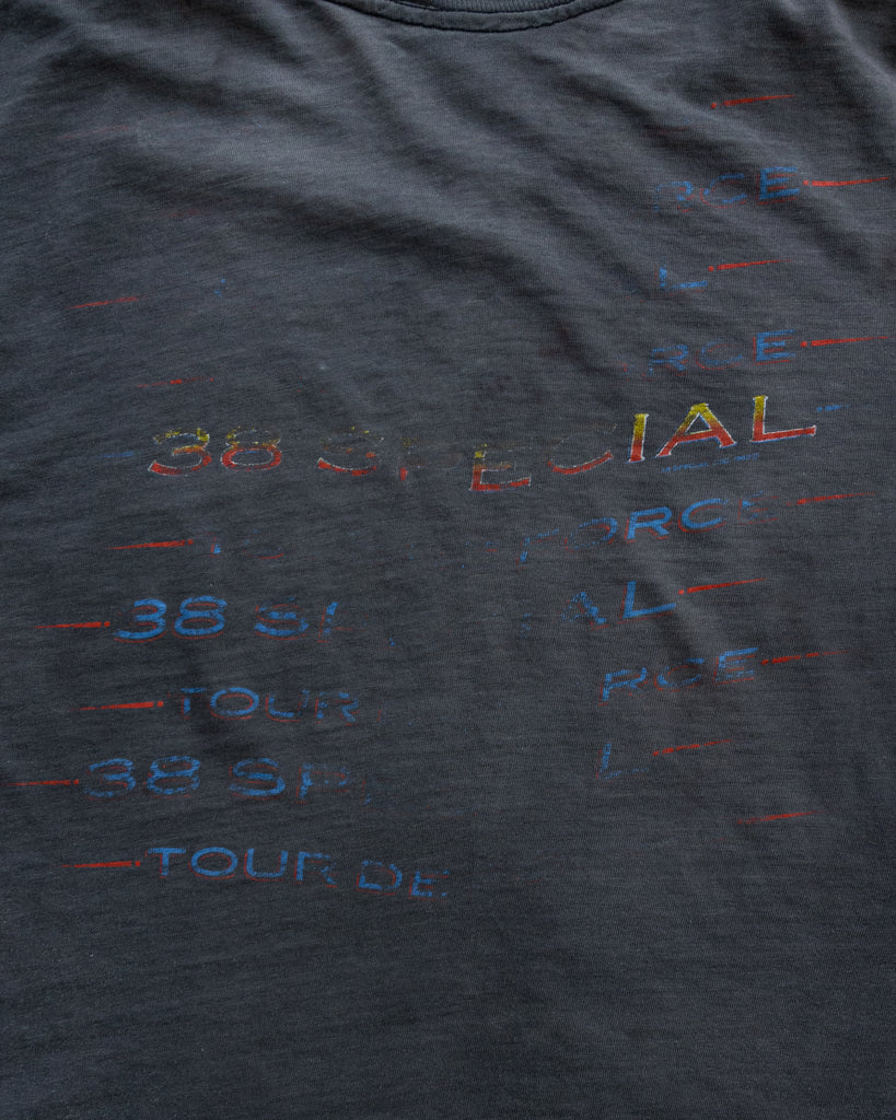 Single Stitched Sun Faded "38 Special Tour De Force" Tee - 1980s BACK HIT