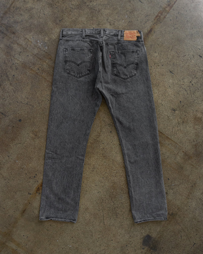 Levi's 501 Washed Grey Baggy Jeans - 1990s BACK PHOTO