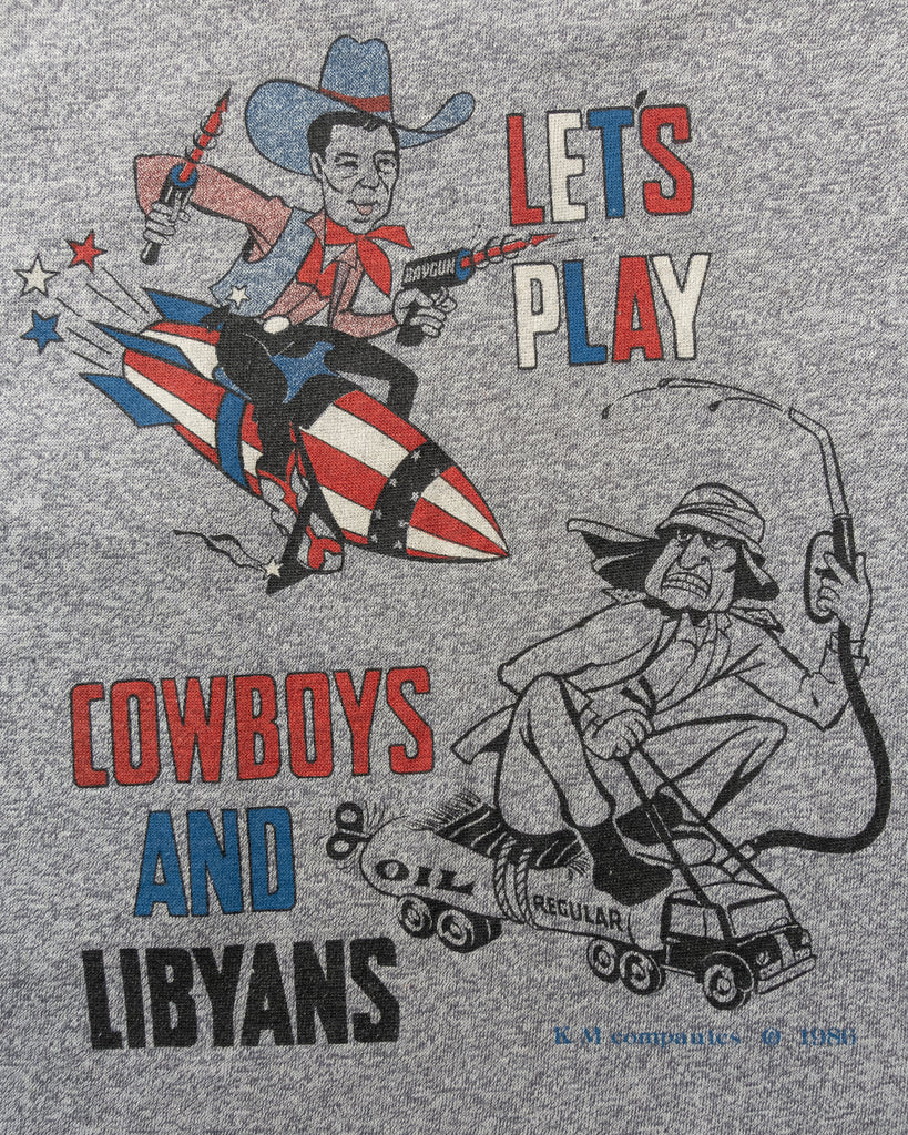 Single Stitched "Let's Play Cowboys and Libyans" Long Sleeve Tee - 1990s DETAIL PHOTO