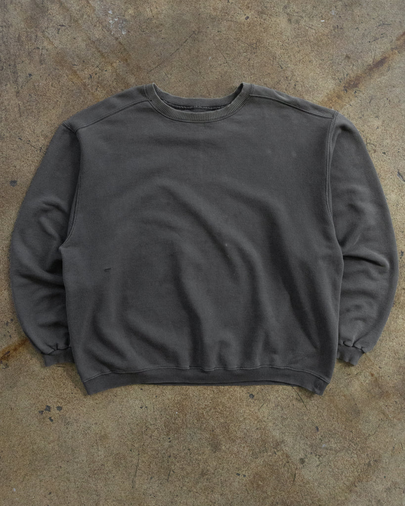 Faded Charcoal Boxy Crewneck Sweatshirt - 1990s