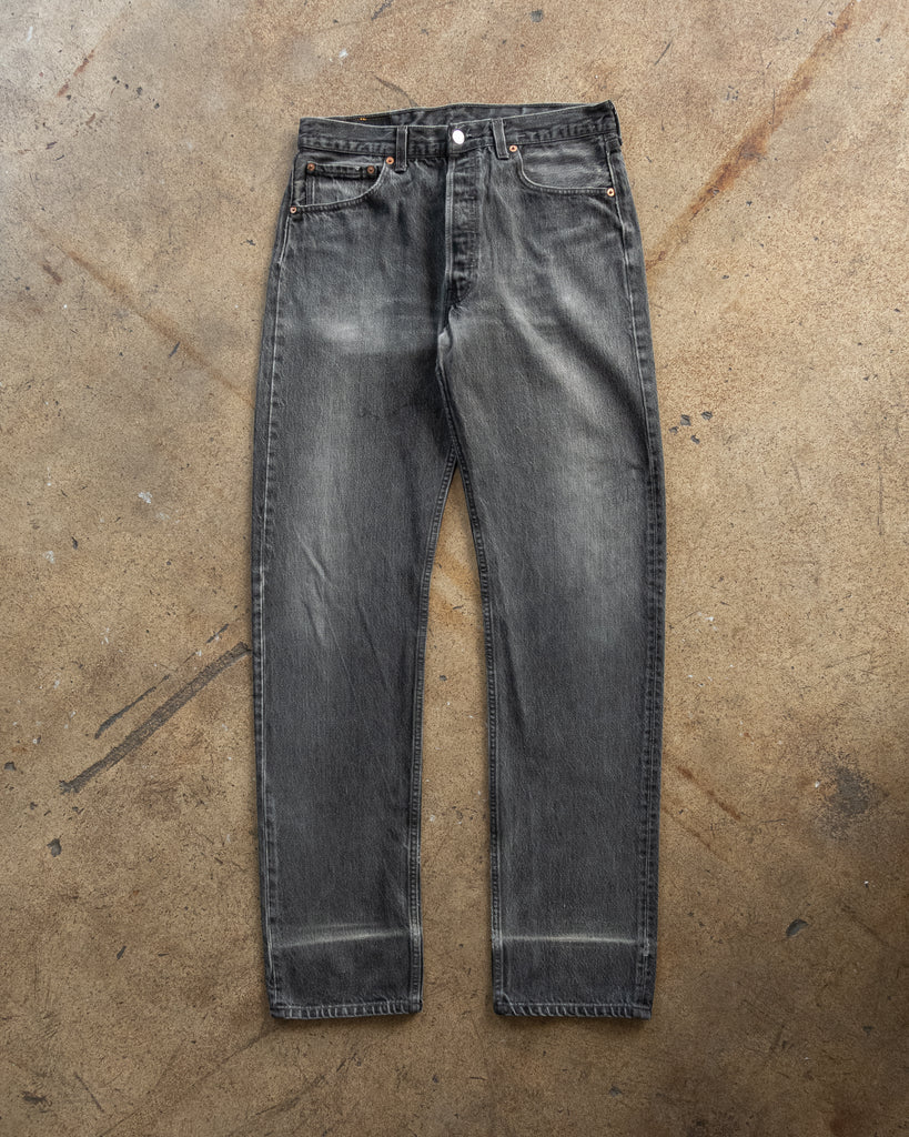 Levi's 501 Charcoal Black Jeans - 1990s FRONT PHOTO