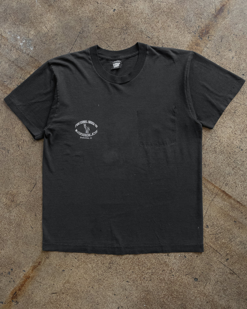 Screen Stars "Fraternal Order of Assholes" Tee - 1990s FRONT PHOTO