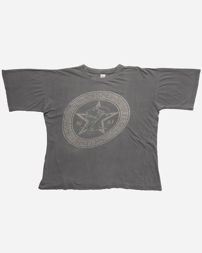 Sun Faded Charcoal The Sisters Of Mercy "Merciful Release" Boxy Tee - 1980s/90s