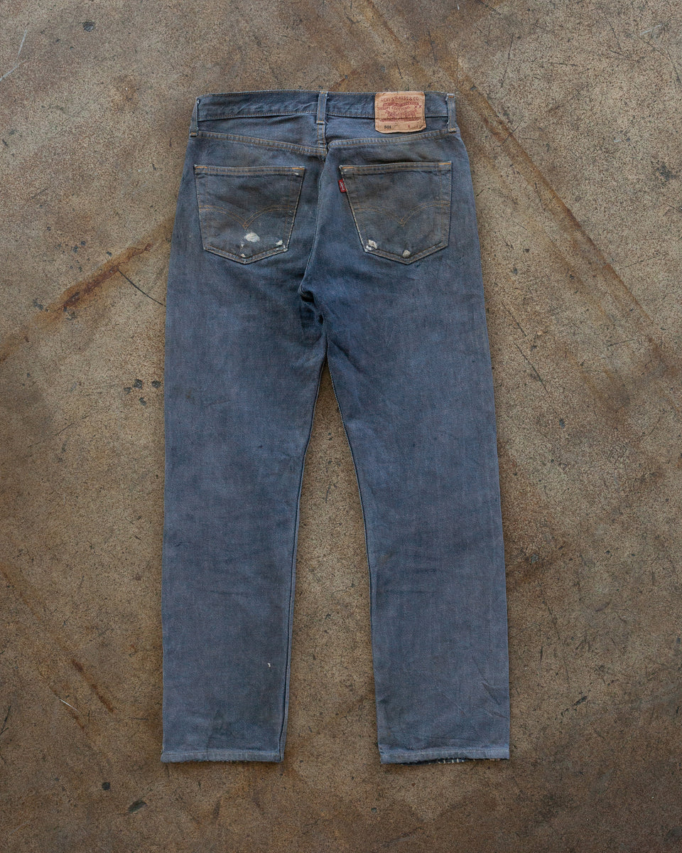 Levi's 501 Sun Faded Oil Stained Jeans - 1990s – UNSOUND RAGS