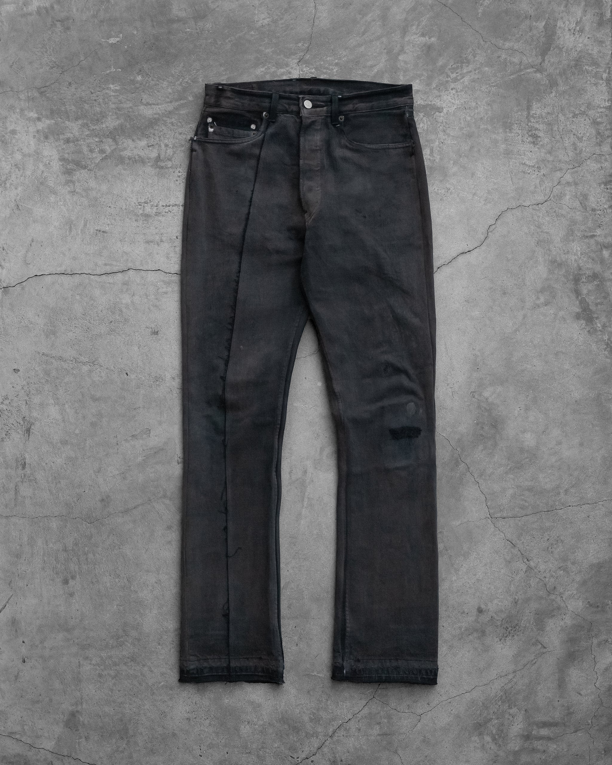 【YOURNUS】Deep Black Non Fade Wide Denim YOURNUS】Deep Black Non Fade Wide Denim YOURNUS】Deep Black