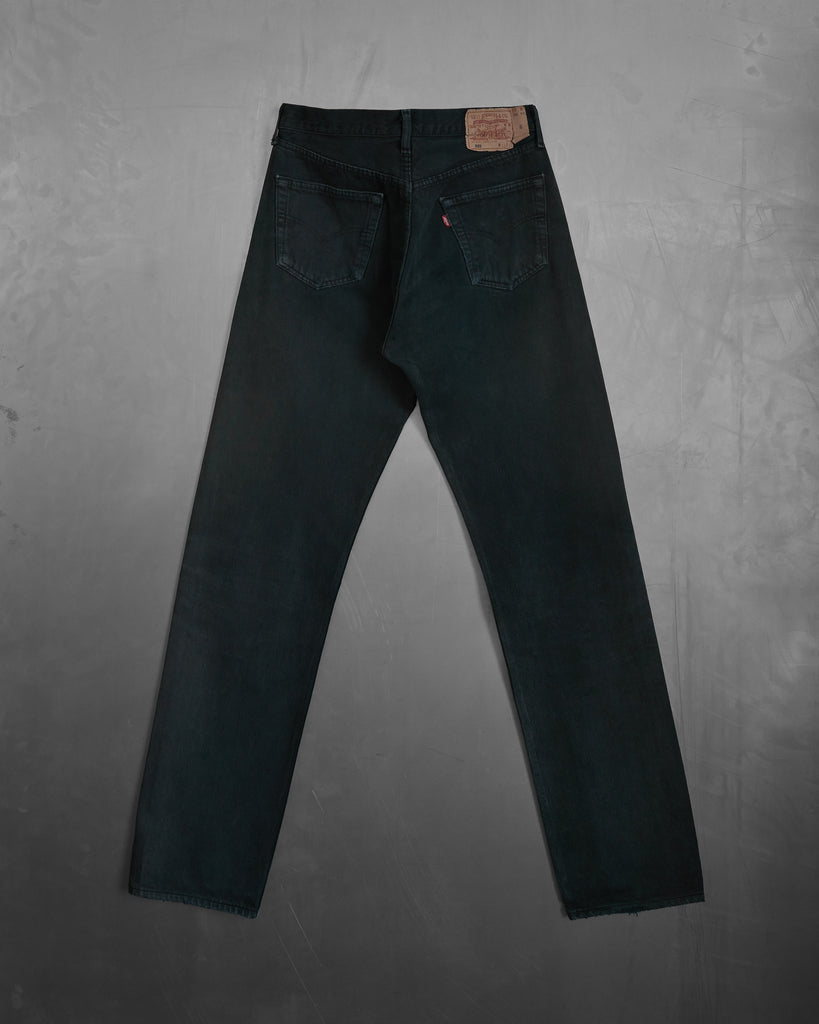 Vintage Black Levi's 501 Jeans - Blue Black Back photo