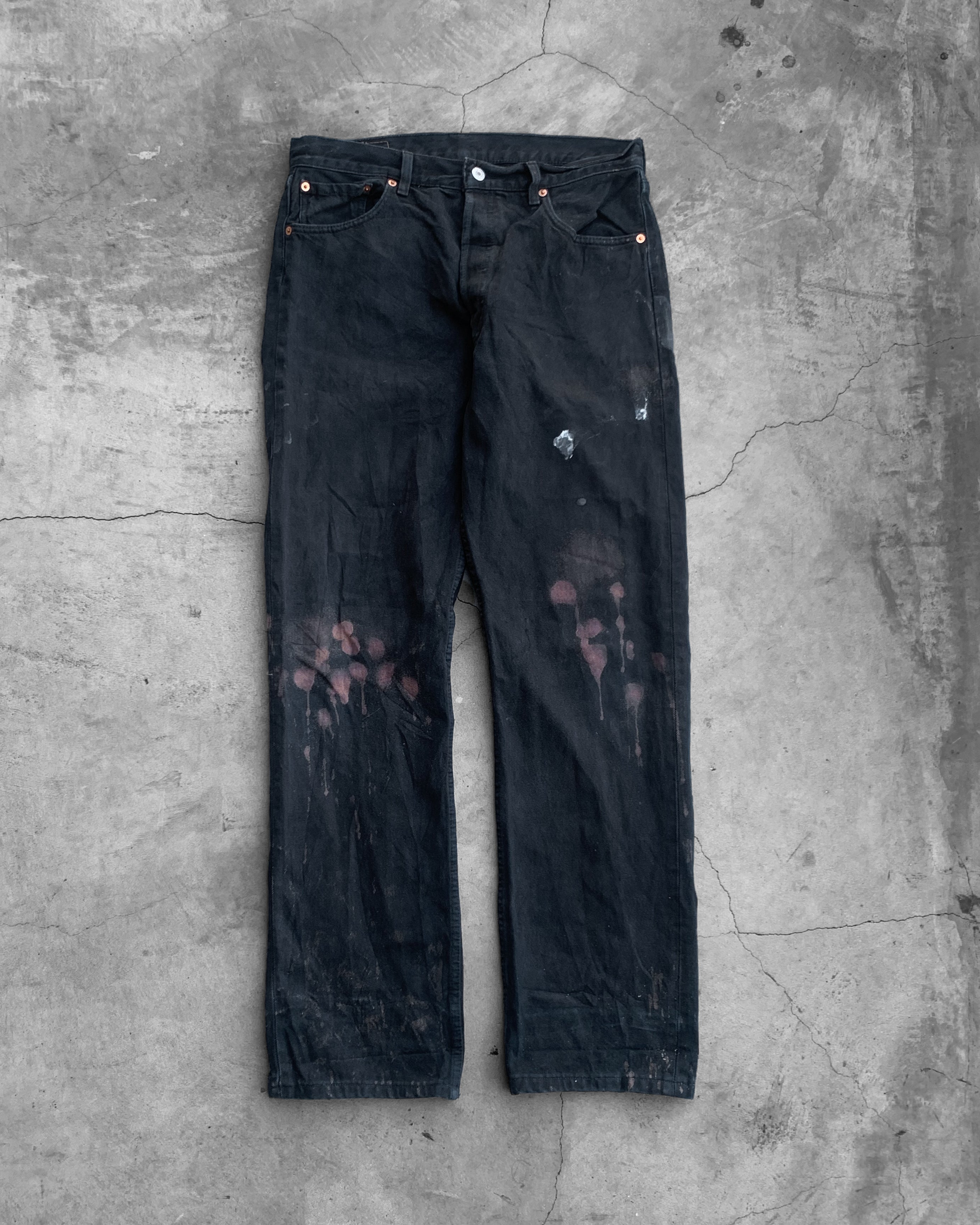 Levi's 501 Stained Thrashed Jeans - 1990s – UNSOUND RAGS