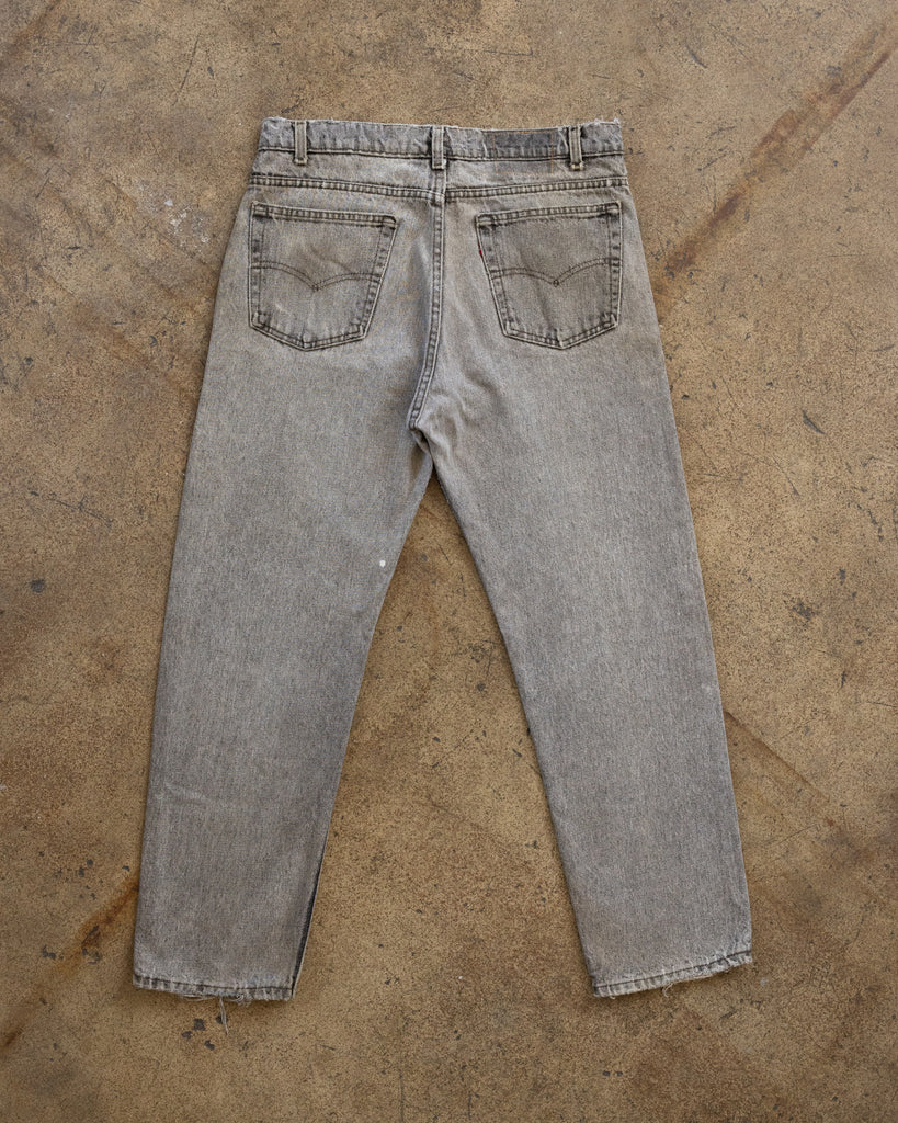 Levi's 501 Faded Grey Painted & Repaired Jeans - 1990s BACK PHOTO