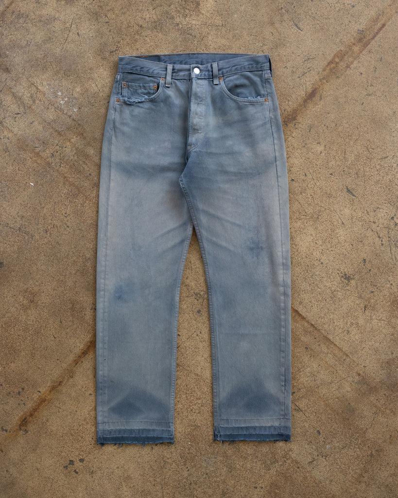 Levi's 501 Sun Faded Black Jeans - 1990s FRONT PHOTO
