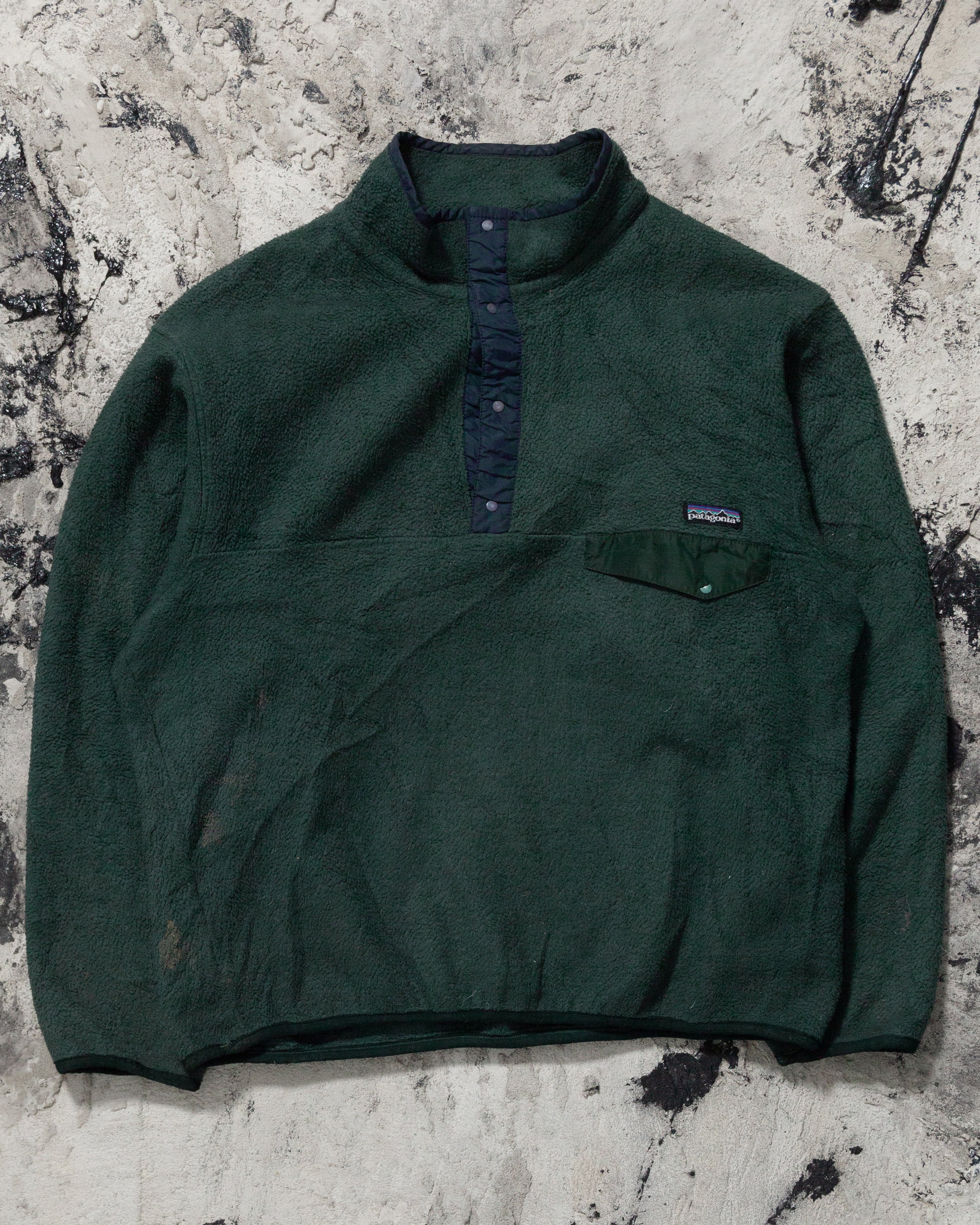 Patagonia Forest Green Fleece Jacket 1990s UNSOUND RAGS