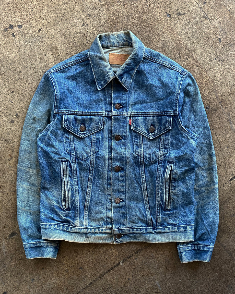 Levi's Oil Stained Washed Denim Trucker Jacket - 1990s – UNSOUND RAGS