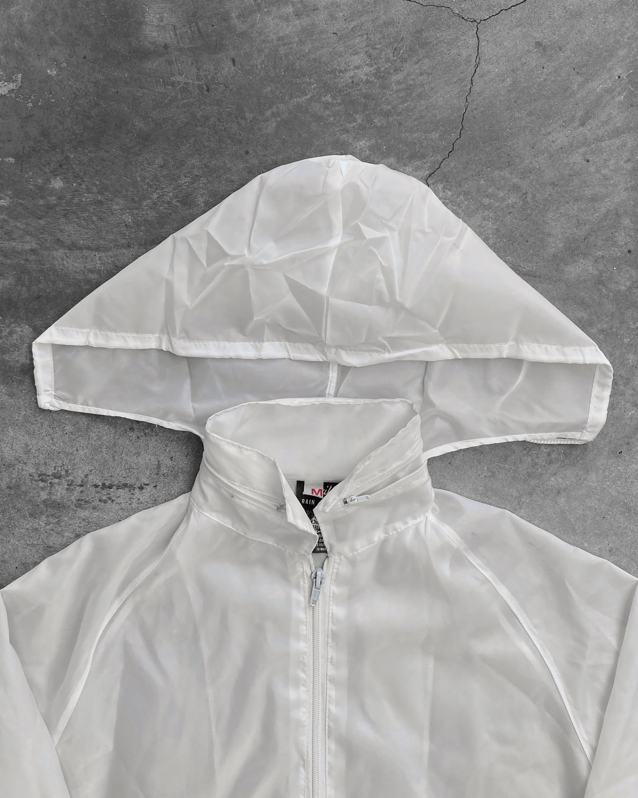 Translucent White Rain Jacket - 1970s – UNSOUND RAGS