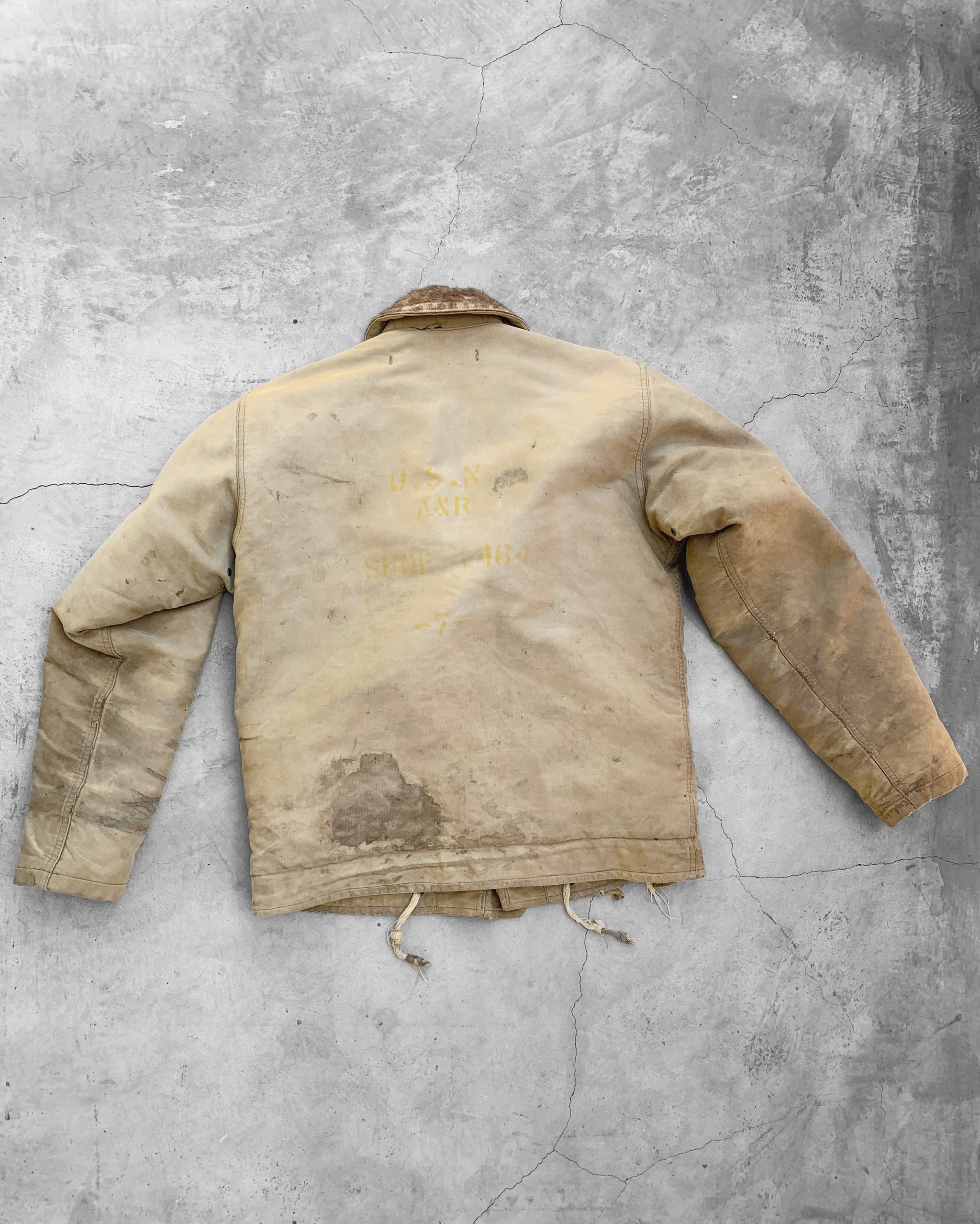 ジャケット・アウター 40s US NAVY N-1 DECK JACKET USN Navy N-1 Deck Jacket Original Size 44 Vintage WW2 WWII