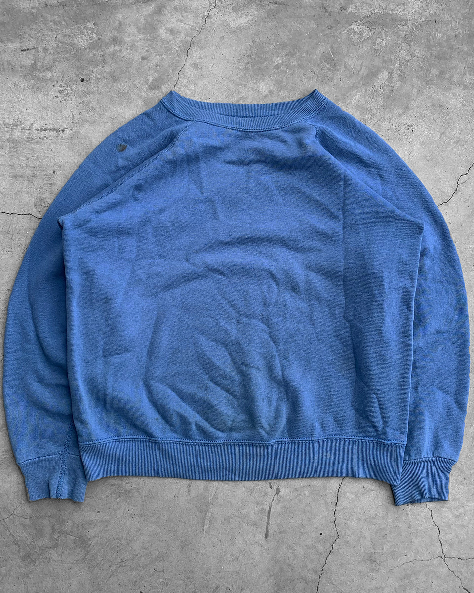 Sun Faded Sky Blue Raglan Sweater - 1970s – UNSOUND RAGS
