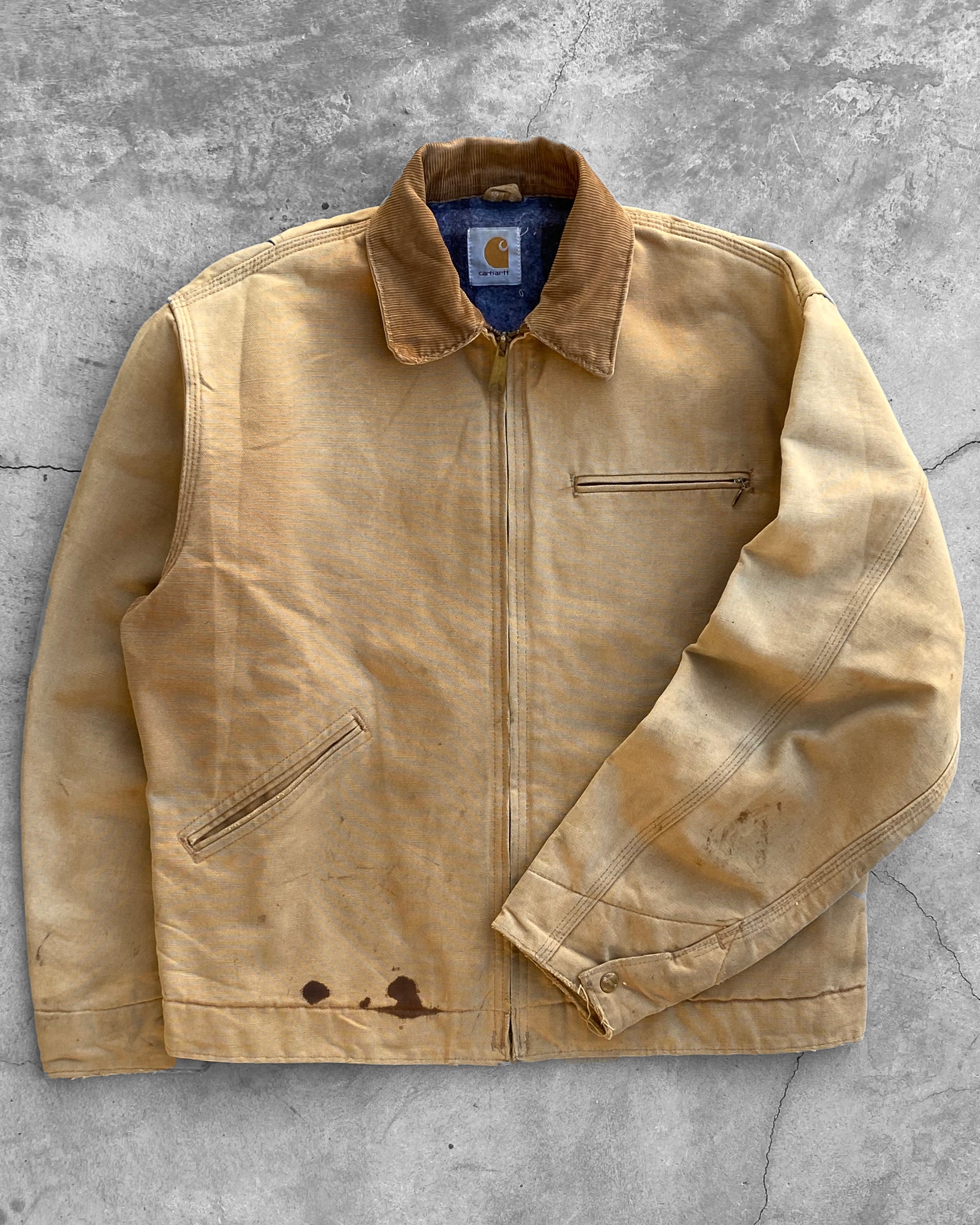 Carhartt Tan Blanket-Lined Detroit Jacket - 1990s