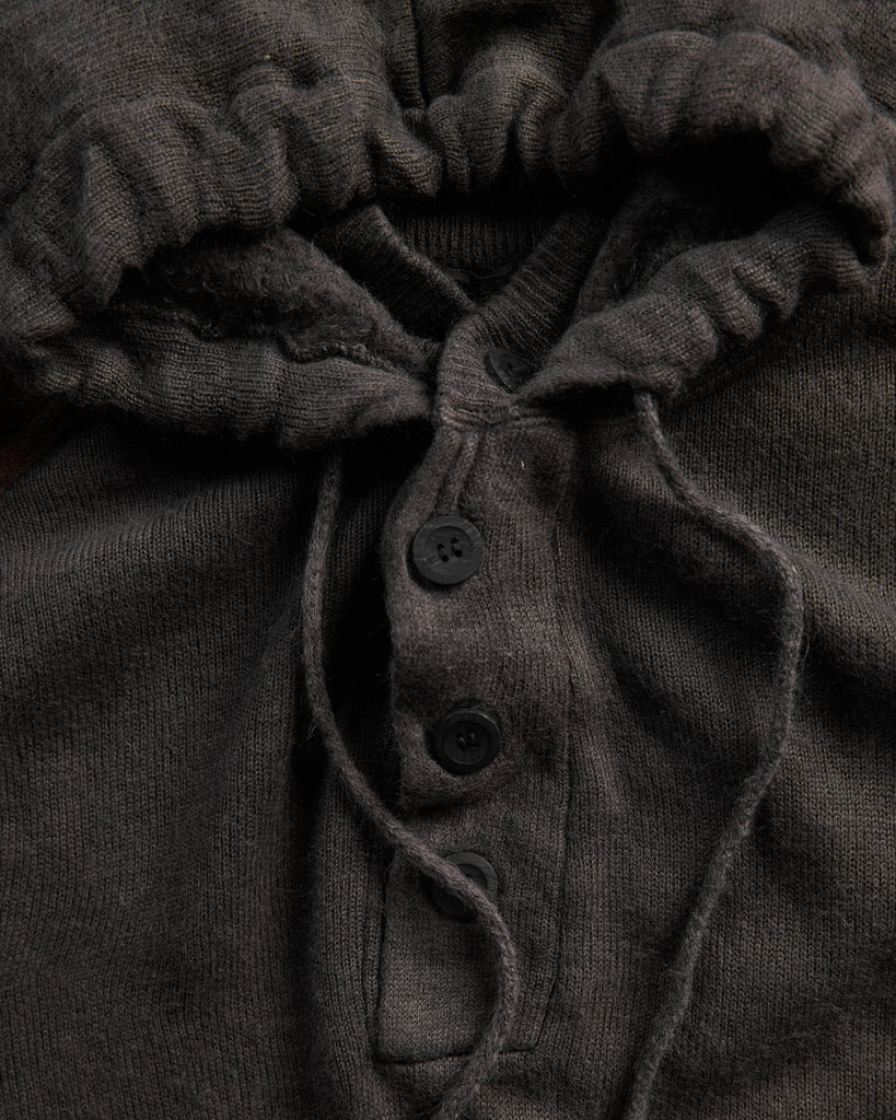 Over-Dyed Raglan Hooded Sweatshirt - 1980s - detail