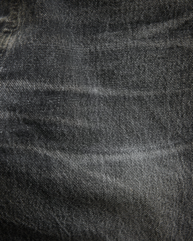 Levi's 501 Faded Ash Black Released Hem Jeans - 1990s - detail
