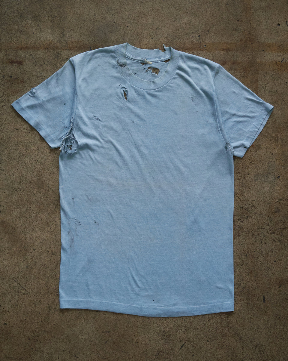 Single Stitched Distressed Blank Tee - 1980s – UNSOUND RAGS