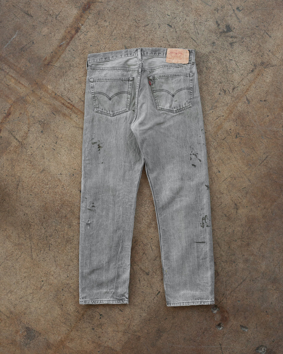Levi's 501 Charcoal Grey Painted Jeans - 1990s – UNSOUND RAGS