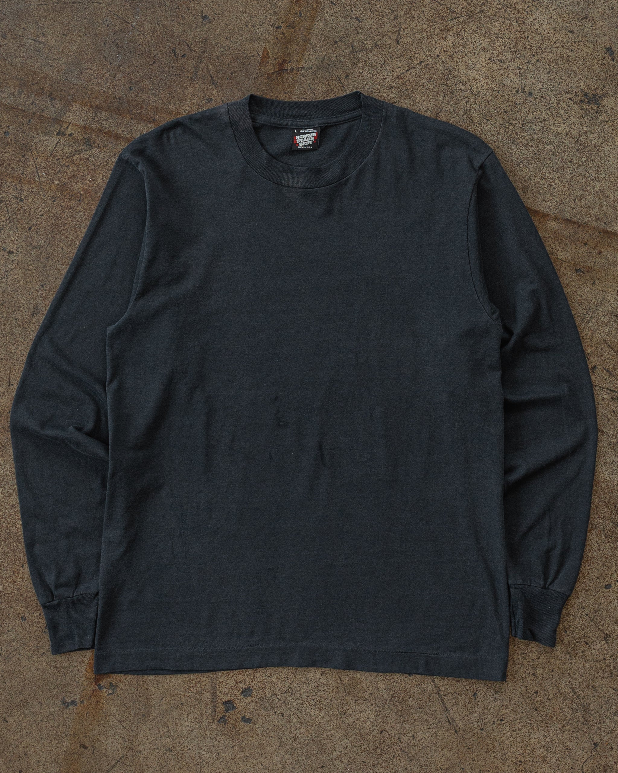 Screen Stars Black Blank Long Sleeve Tee - 1990s – UNSOUND RAGS