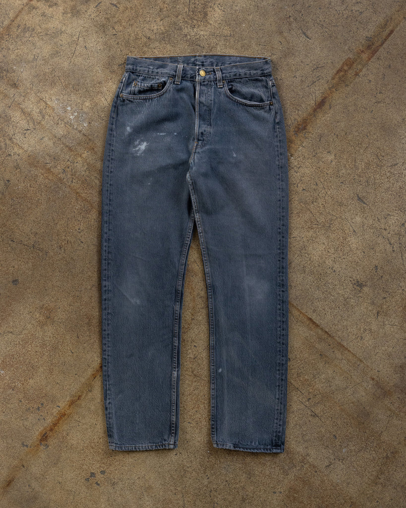 Levi's 501 Painted Blue Jeans - 1990s FRONT PHOTO