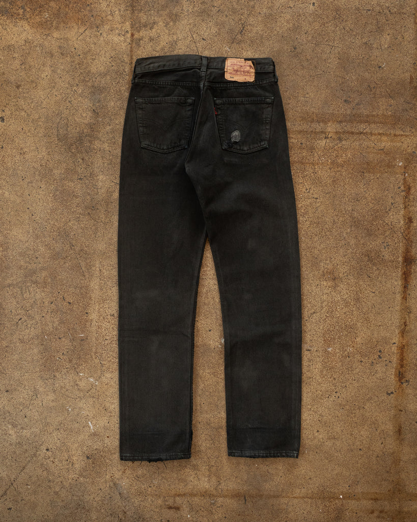Levi's 501 Faded Black Jeans - 1990s back photo