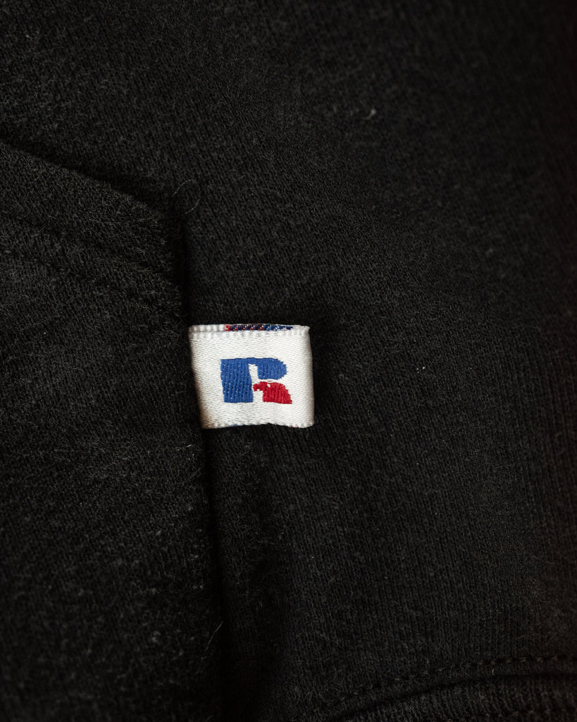 Russell Black Blank Hooded Sweatshirt - 1990s detail photo