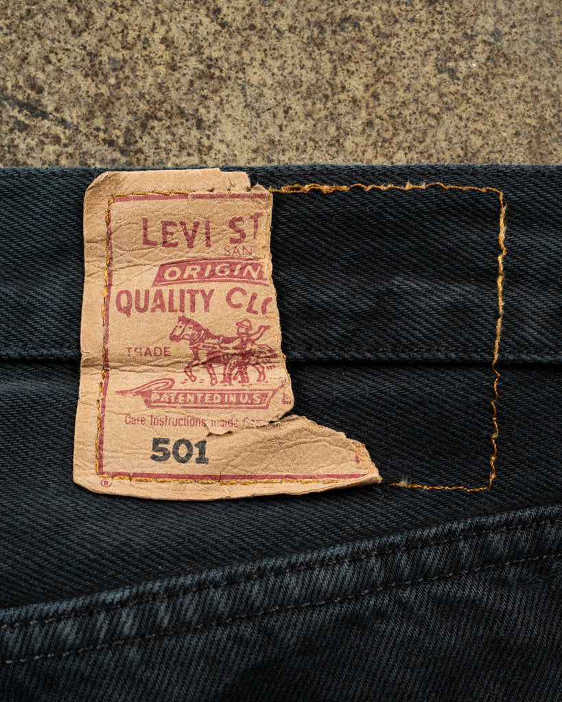 Levi's 501 Blue Black Jeans - 1990s tag detail photo