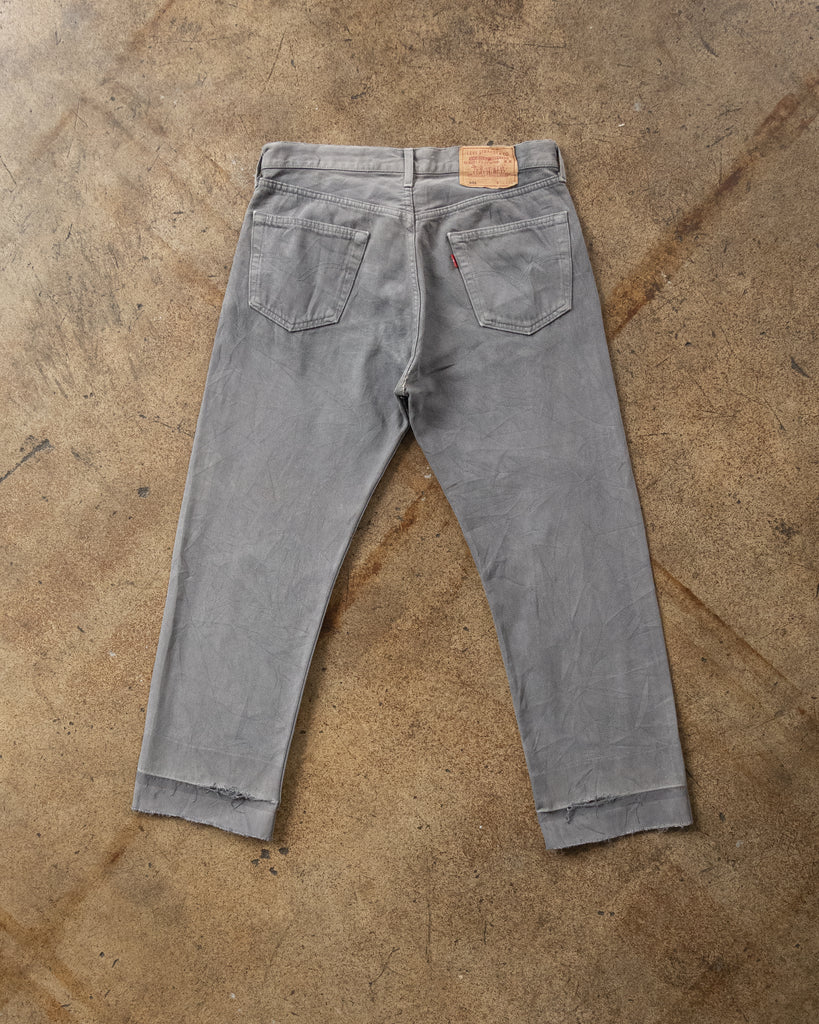 Levi's 501 Slate Grey Released Hem Jeans - 1990s - back