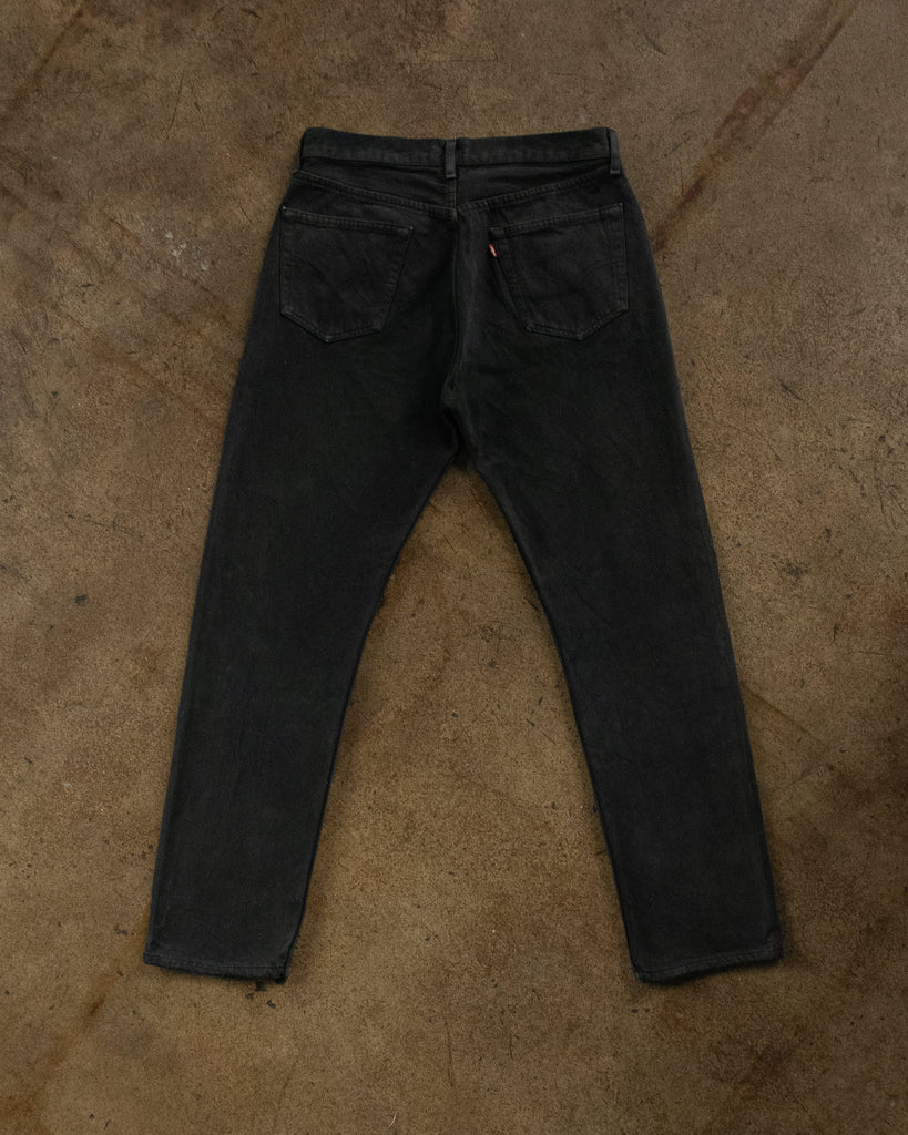 Levi's 501 Blue Black Distressed Jeans - 1990s BACK PHOTO