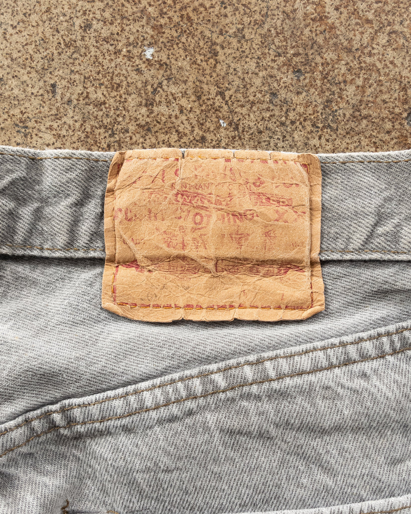 Levi's 501 Light Grey Jeans - 1990s - detail