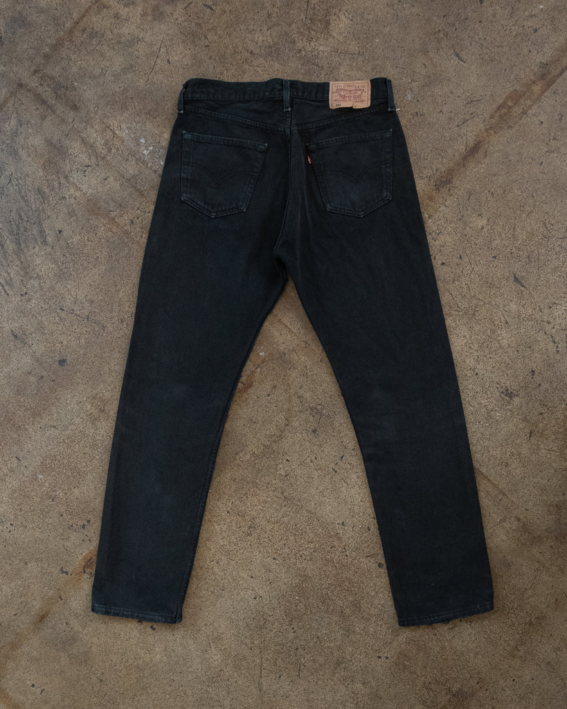 Levi's 501 Faded Black Jeans - 1990s - back