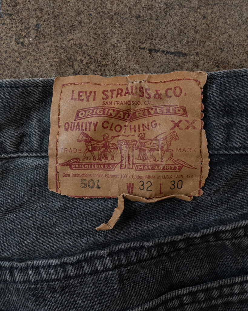 Levi's 501 Stone Grey Jeans - 1990s DETAIL PHOTO