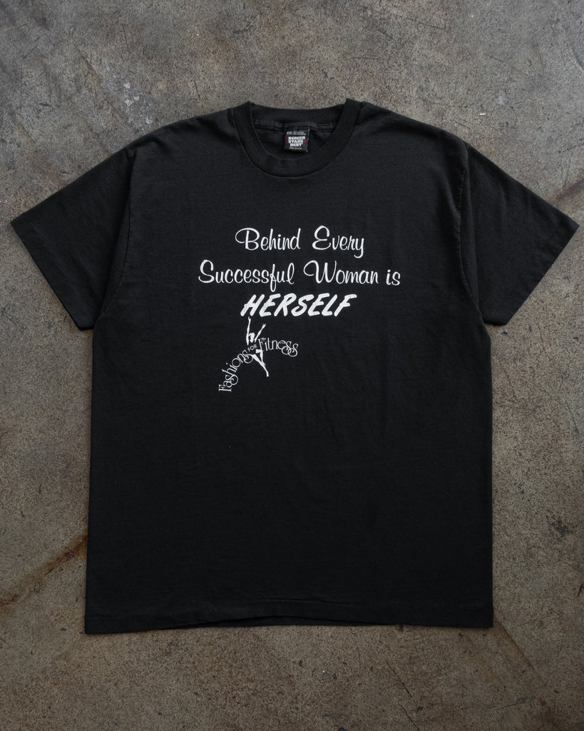 Single Stitched "Behind Every Successful Woman Is Herself" Tee - 1990s FRONT PHOTO