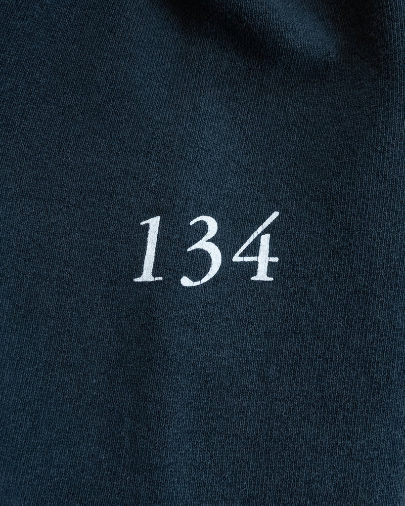Sun-Faded "Vineyard Track" Hooded Sweatshirt - 1990s - detail