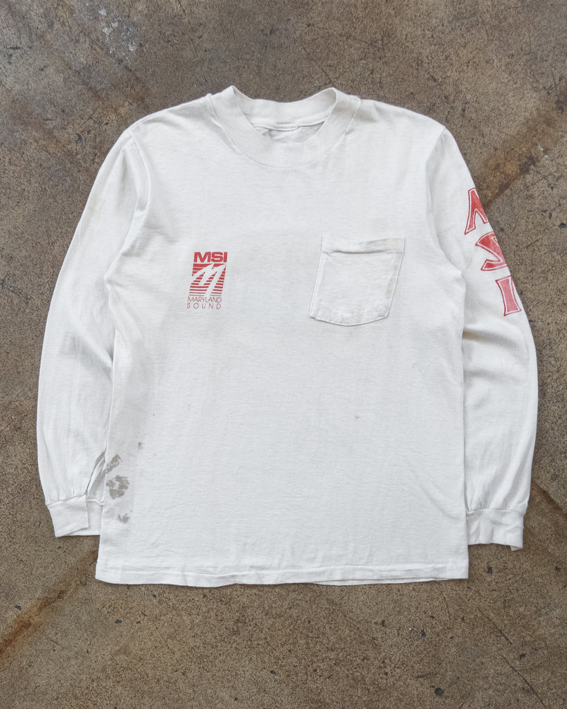 Single Stitched Distressed "MSI" Long-Sleeve Tee - 1980s - front