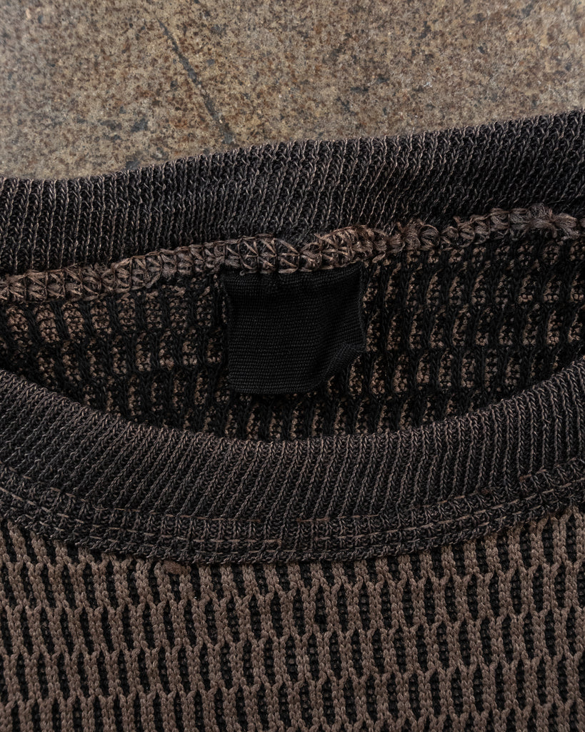 Brown Blank Thermal Long-Sleeve Tee - 1990s TAG PHOTO