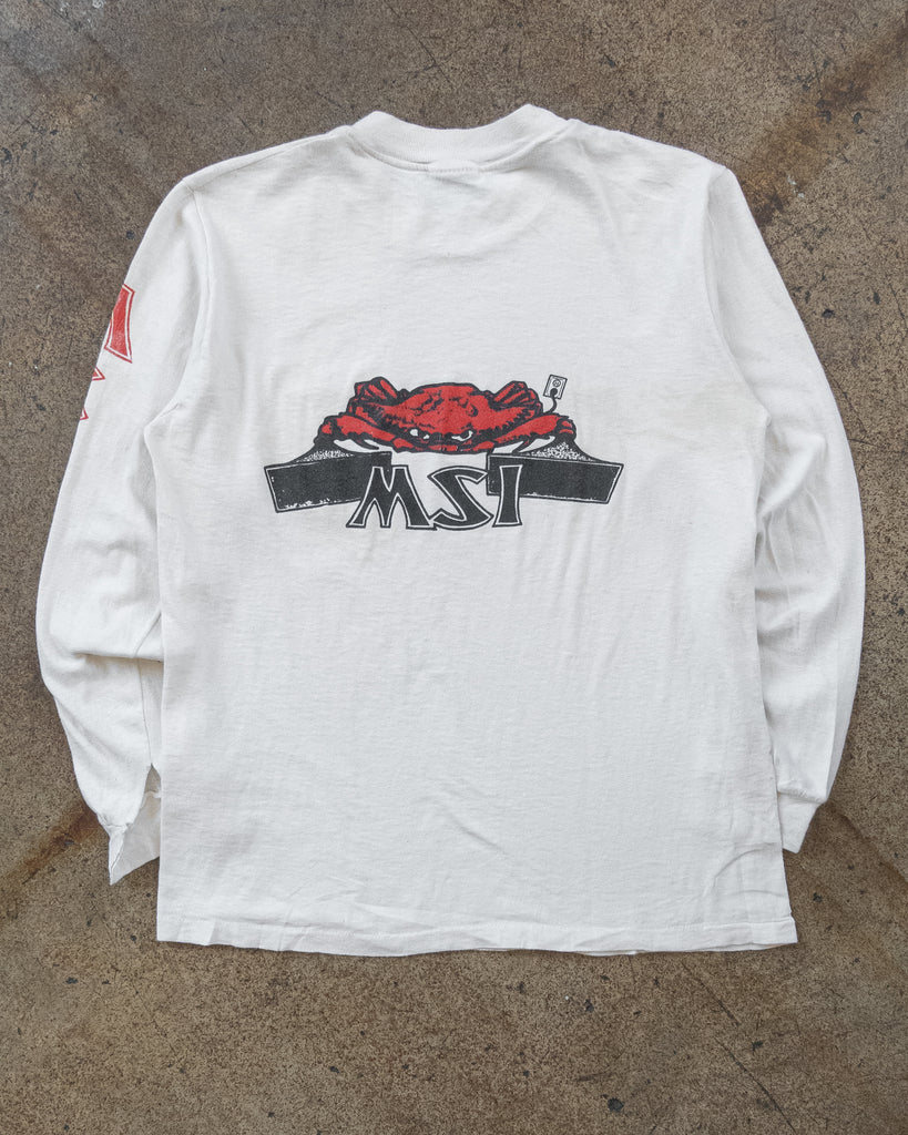 Single Stitched Distressed "MSI" Long-Sleeve Tee - 1980s 