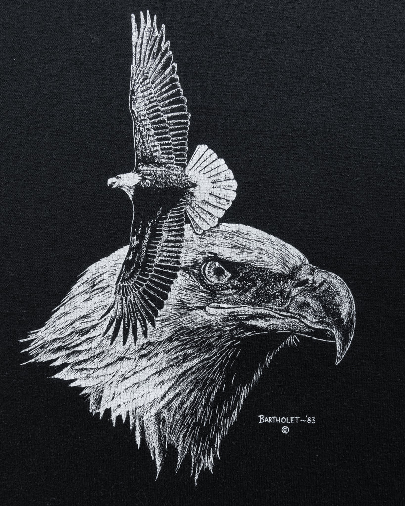 Single Stitched Eagle Graphic Tee - 1990s - detail