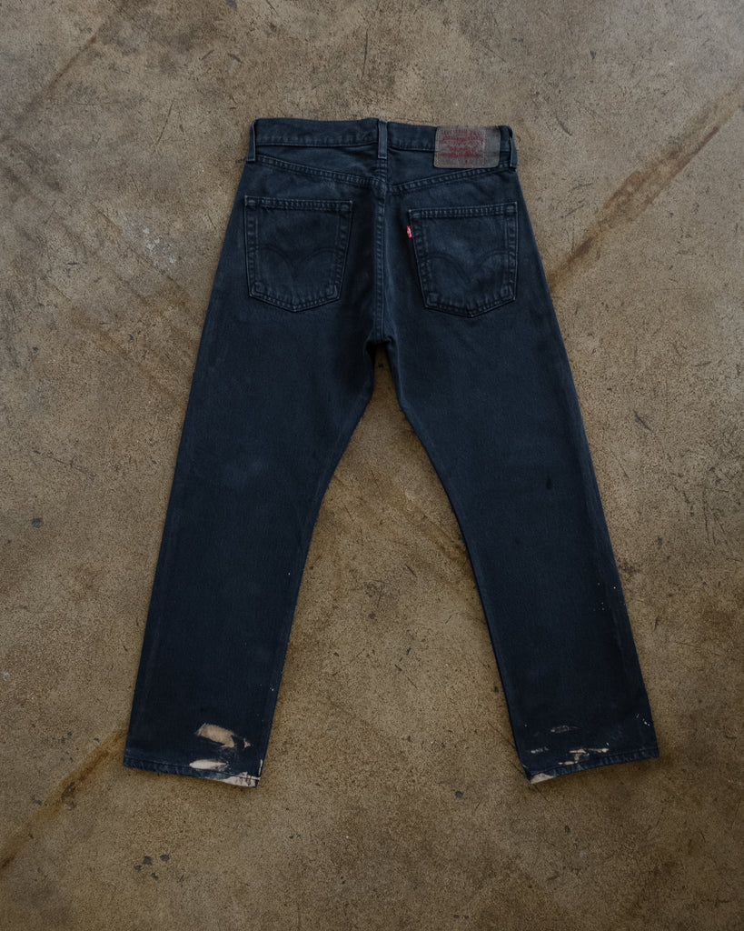 Levi's 501 Blue Bleached Jeans - 1990s BACK PHOTO