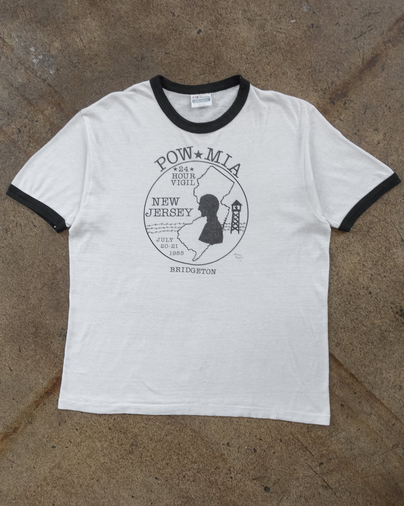 Single Stitched "POW MIA" Ringer Tee - 1980s