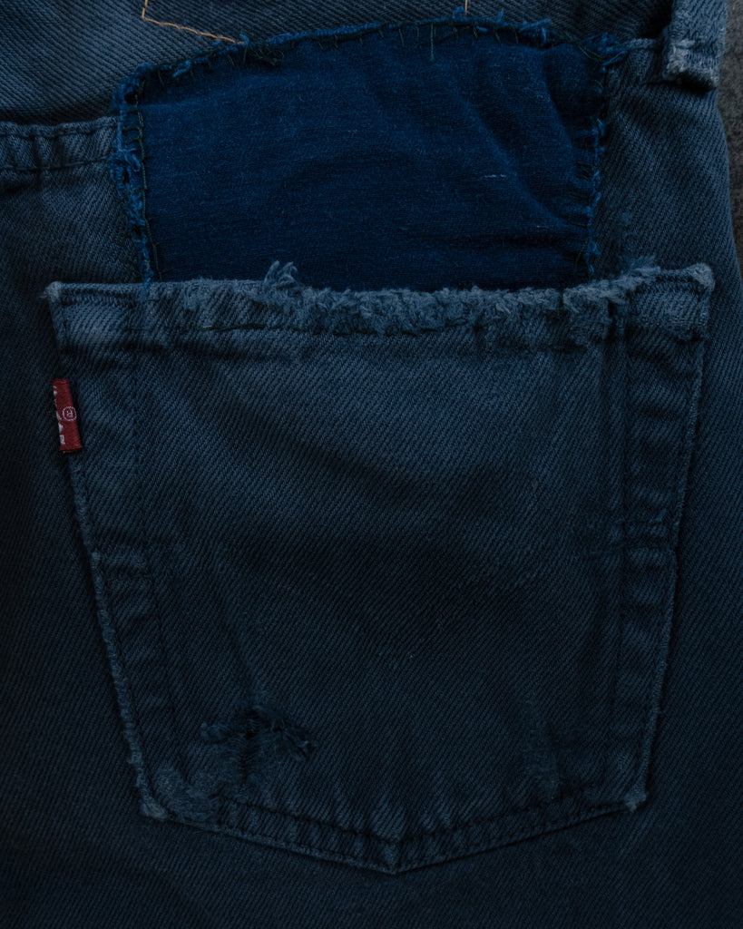 Levi's 501 Faded Blue Jeans - 1990s - detail