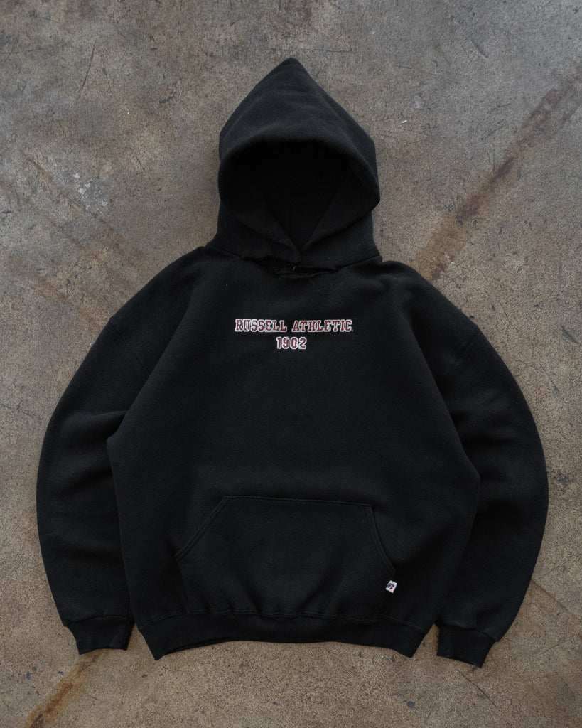 Russell "Russell Athletic" Distressed Hooded Sweatshirt - 1990s