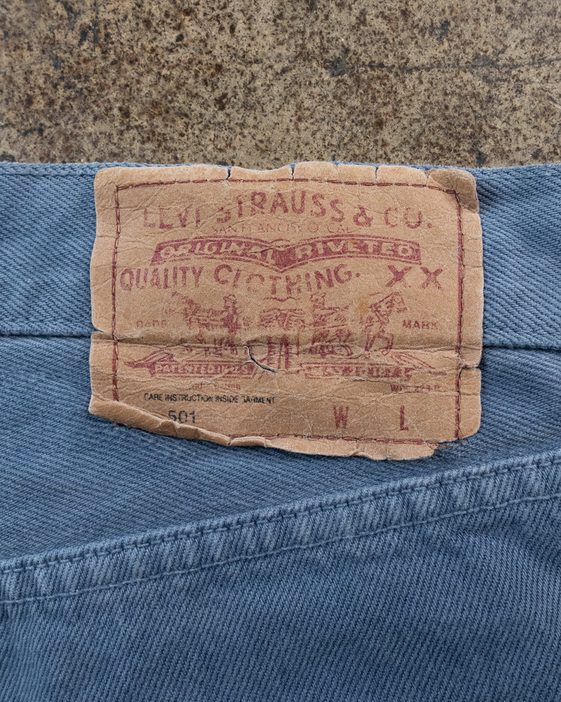 Levi's 501 Sun Faded Blue Jeans - 1990s DETAIL PHOTO