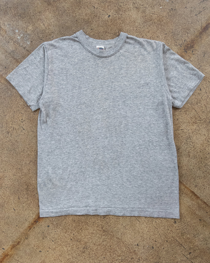 Single Stitched Grey Blank Tee - 1990s FRONT PHOTO