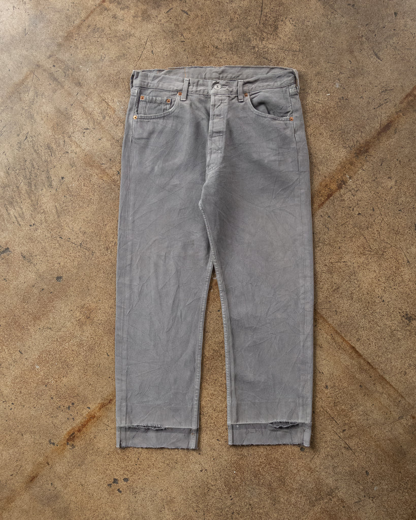 Levi's 501 Slate Grey Released Hem Jeans - 1990s
