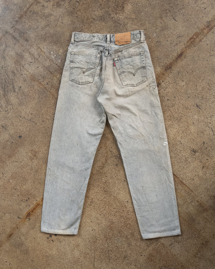 Levi's 501 Distressed Grey Jeans - 1990s BACK PHOTO