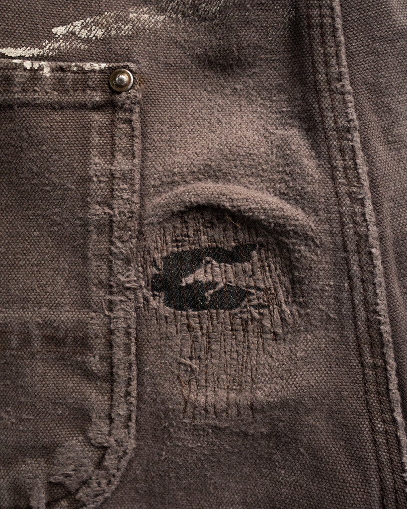 Carhartt Brown Faded & Distressed Double Knee Work Pants - 1990s detail photo