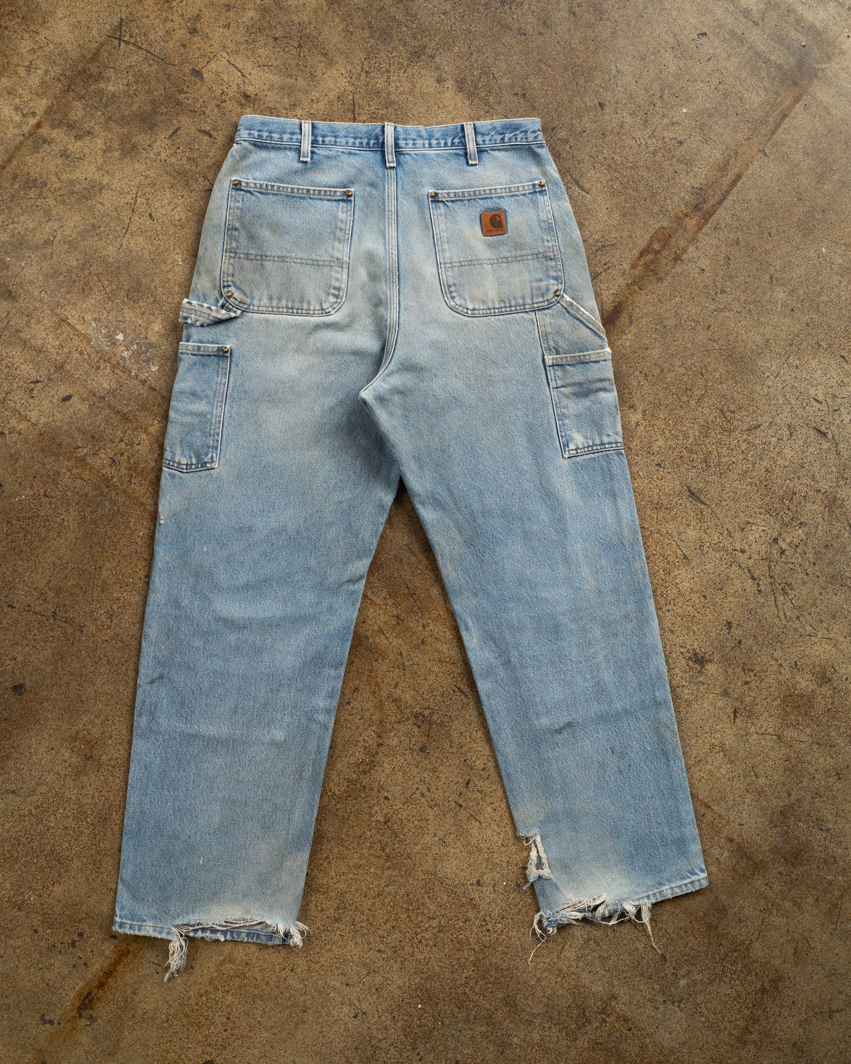 Carhartt Denim Thrashed Double Knee Work Pants - 1990s