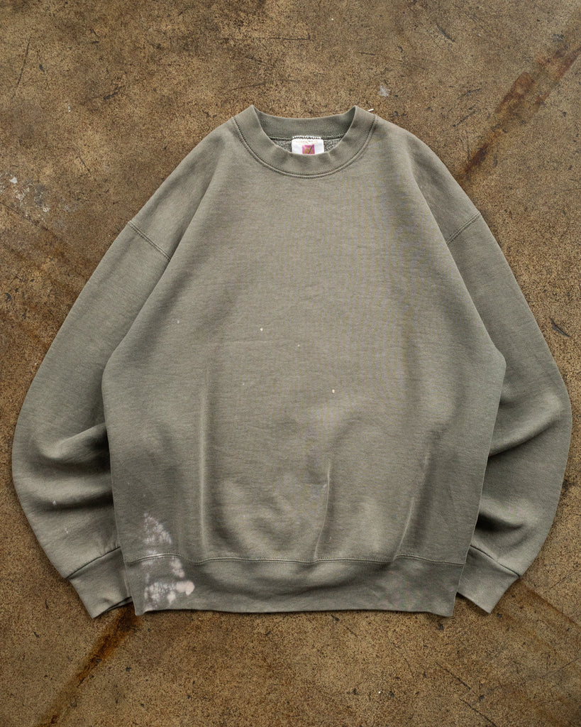Faded Sage Blank Crewneck Sweatshirt - 1990s